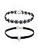 eBoot Flower Lace Choker Necklace and Black Velvet Necklace Choker with Pendant, Set of 2