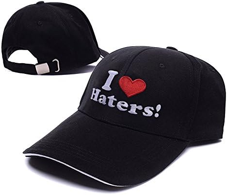 JIUWEI I Love Haters Logo Adjustable Baseball Caps Unisex Snapback Embroidery Hats