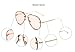 GAMT Vintage Rimless Aviator Sunglasses Mirrored Clear Lens Designer for Women Pink