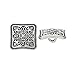 HOUSWEETY 100PCs Flower Sewing Buttons Square Silver Tone 13x13mm