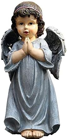 ガーデンオーナメント 置物 アメリカのリトルエンジェルスタチュー 樹脂工芸品エンジェルフィギュア彫刻 庭の中庭の装飾 デスクトップの装飾 手作りのガーデニングギフト テラス 芝生 庭の装飾 庭の新築祝いギフト