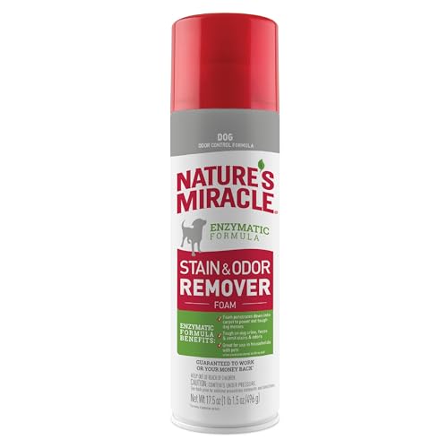Nature's Miracle Dog Stain & Odor Remover Foam, Enzymatic Cleaner, 32 oz