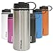Fifty/Fifty Black Vacuum-Insulated Stainless Steel Bottle with Wide Mouth - 18 oz. Capacity
