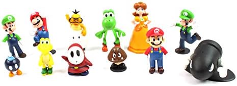 Super Mario Bros Figures - 12 Pcs Set PVC Action Characters Toys 3cm - 7cm