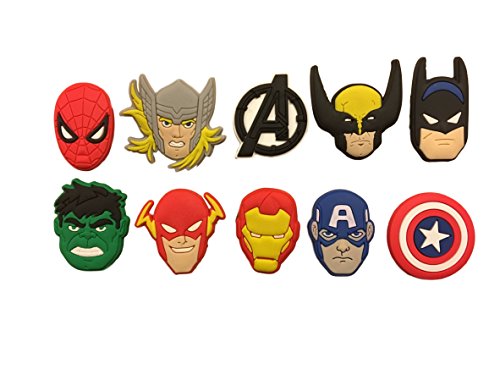 Super Hero Avengers 10 pcs Shoe Charm Set - Shoes, Crafts, Cake Toppers