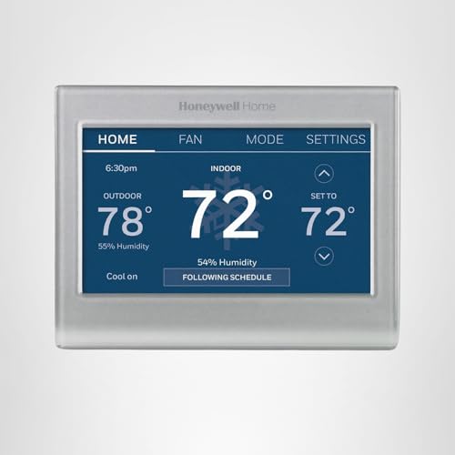 Honeywell Home RTH9585WF1004 Wi-Fi Smart Color Thermostat, 7 Day Programmable, Touch Screen, Energy Star, Alexa Ready, Gray - View 14