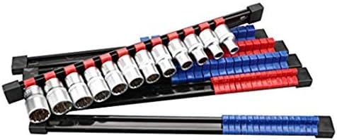 6 pcs set Socket sleeve for Industrial ABS Mountable Socket Rail Rack Holder Organizer 1/4 3/8 1/2 Drive with Socket Clip