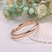 NaNa Chic Jewelry 3mm Tungsten Carbide Ring Domed Wedding Band Rose Gold Plated Comfort Fit