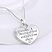 MagicW Gift for Grandma Heart Pendant Necklace Grandma A Blessing of Love and Gift from Above Grandma Charm Necklace from Granddaughter