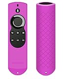 OEAGO Silicone [Anti Slip] Shock Proof Cover Case for 5.9'' All-New Fire TV with 4K Alexa Voice Remote (2017 Edition) (2nd Gen) / Fire TV Stick Alexa Voice Remote (Purple)