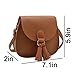Amamcy PU Leather Shoulder Bag Coin Purse with Tassel Mini Crossbody Satchel Handbags for Kids Girls and Woman