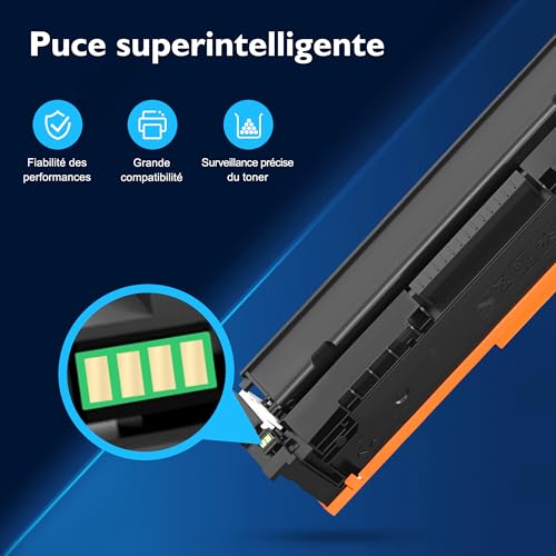 Meagiis 207X Toner Cartridge with Chip Compatible with HP 207X 207A Toner for HP Color LaserJet Pro MFP M283fdw M255dw M282nw M283fdn M255nw (1 Black, 1 Cyan, 1 Yellow, 1 Magenta)