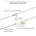ORAZIO 2PCS Stainless Steel Beehive Bee Hive Honey Bee Necklace Hexagon Honeycomb Heart Pendant Necklace