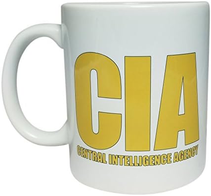 CIA Central Intelligence Agency Mug by Flirtee Brands 11oz Ceramic Coffee Mug | Long Lasting Dishwasher/Microwave Safe Mug CIA Gel Ink