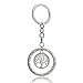 Retro Silver Jewelry Elephant Round Trust Love Hope Dream Pendant Key Chain Ring Family Friend Gift (Tree of life)