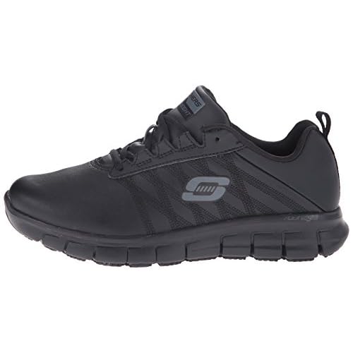skechers for work women's sure track erath athletic lace slip resistant boot