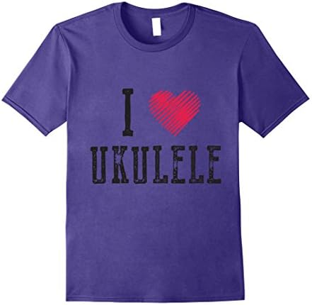 Mens I Love Ukulele Large Purple