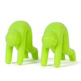 Creative Kitchen Tool Gadget Pot Spill proof Lid Stand Heat Resistant Holder - Set of 2 (Green)
