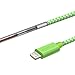 iPhone 8 Cable, 10Ft Long iPhone 6S Charger F-color Braided 8 Pin Lightning to USB Charger Cord Connector for iPhone 8 7 6S 6 Plus 5S 5C 5, iPhone SE, iPad 4 Air 2 mini 4, iPad Pro, iPod Touch 5 Green