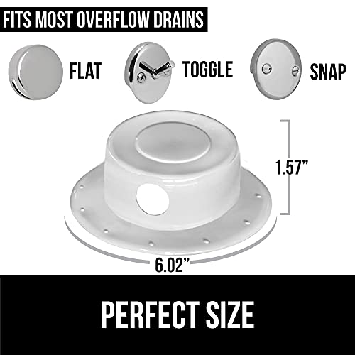 Gorilla Grip Bathtub Overflow Drain Cover, Adds Inches of Water for