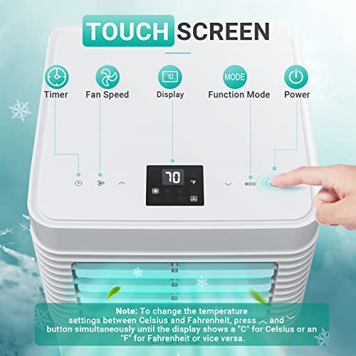 DOKO Portable Air Conditioner, 8,000 BTU for Rooms up to 200 Sq.Ft, 3