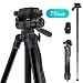 MOUNTDOG Camera Tripod 70'' Professional DSLR Aluminum Alloy Camera Travel Tripod Stand Light Weight Adjustable for Video Canon Nikon Sony Samsung Olympus Panasonic Pentax primary
