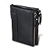 Small Vintage Crazy Horse Leather RFID Blocking Wallet Short Purse Bifold with Double Zipper Pockets for Men
