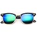 WearMe Pro - Half Frame Retro Semi-Rimless Style Sunglasses Retro Mirror Lens Sunglasses