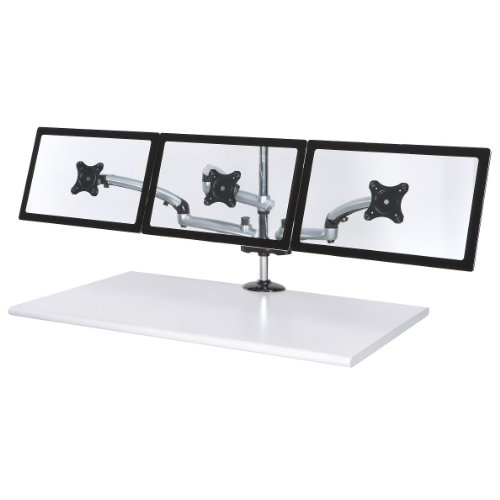 Cotytech Triple Monitor Desk Mount Spring Arm Clamp Base - Silver (DM-GST13-C50)