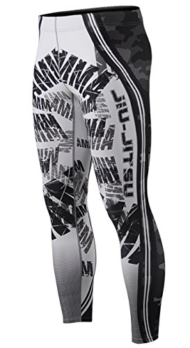 Zipravs Compression Workout Long Pants Running Jiu Jitsu BJJ Baselayer for Unisex