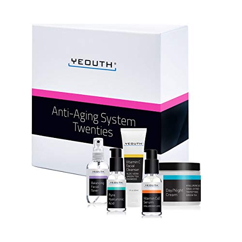 Anti-aging Kit Twenties - YEOUTH 5 Pack Anti aging Beauty Gift Set - Vitamin C Facial Cleanser - Balancing Toner for Face - Vitamin C & E Serum for Skin - Day Night Snail Cream Moisturizer - Thumbnail 5