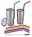Housavvy Sippy Cups for Toddlers, Easy Clean, Dishwasher Safe, BPA Free Kids Stainless Steel Cups with Tritan Lids and Kids Smoothie Silicone Reusable