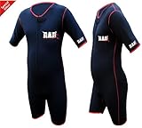 RAD Heavy Duty Sauna Sweat Suit Gym Boxing MMA Weight Loss Slimming Shorts UFC (Black, Large)
