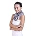 URSFUR Rex Rabbit Full Fur Pull Through Scarf with Pom 24 Inches Multicolor (Light Gray)