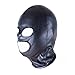 Leather Bondage Mask,Eyes Mouth Breathable Restraint Head Hood,Sex Toys,for Unisex Adults Couples,BDSM/LGBT Blackthumb 2