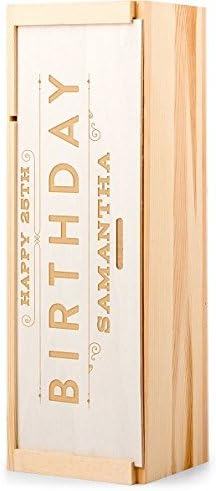 GiftTree Personalized Happy Birthday Wine Crate | Custom Engraved Gift Box For Him or Her | Unique Happy Birthday Gift Idea For Wine Lovers & Wine Enthusiast