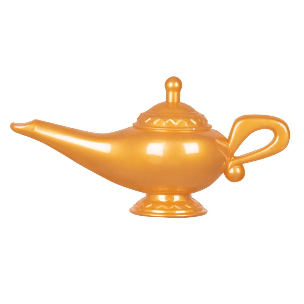 Boland Genie Magic Lamp, 12cm x 23cm, Gold, Arabian Theme Fancy Dress, Nativity, Genie Accessory (Gold)