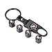 CzlpV Black Car Wheel Tire Valve Caps Tyre Stem Air Caps Keychain Styling For Cadillac