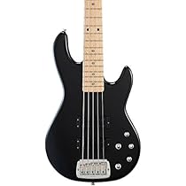 G&L Tribute M2500 5-String Electric Bass Gloss Black Maple Fretboard
