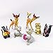 GHTERT 7 Pcs Lovely Fawn Deer Animal Figurines Toys Mini Figure Collection Playset, Cake Topper Toy Doll Set, Car doll, Office ornament, Miniature Decorations, Landscape Scenes