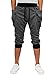 HEMOON Mens Jogging Pants Tracksuit Bottoms Training Trousers L Dark Grey