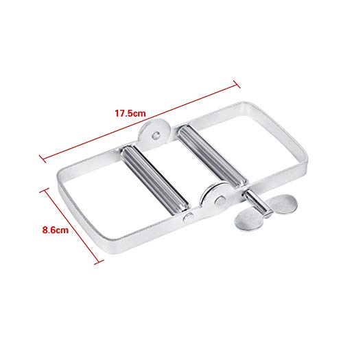 AIGGEND Toothpaste Squeezer- Aluminum Tube Squeezer Dispenser Tool for Squeezing Hand Cream Toothpaste Hair Dyes Unguent (Silver)
