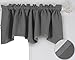 Deconovo Blackout Window Valance - Scalloped Room Darkening Curtain for Kitchen, Bedroom, and Bathroom - Elegant Window Treatment for a Cozy Home (Light Grey, 42x18 Inch, 1 Panel)