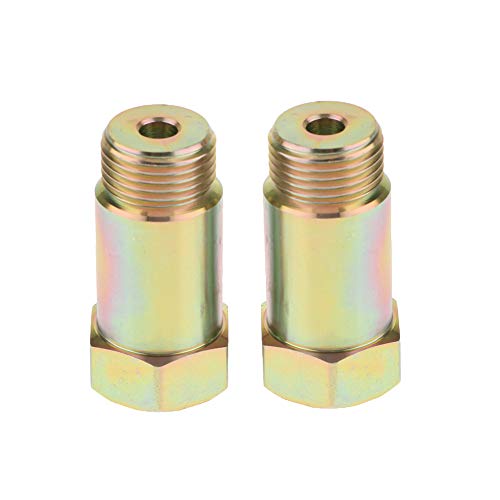 Universal O2 Sensor Spacer Adapter Isolator Extender Straight CEL Fix Kit for Exhaust Systems with M18 x 1.5 Sensor Holes (Pack of 2)