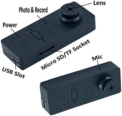 CAM 360 HD Mini DVR Button Pinhole Spy Hidden Video Recorder Camera