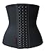 Dilanni Women's Classic 3 Hooks Latex Trainer Shapewear Workout Waist Cincher,Black,XX-Large