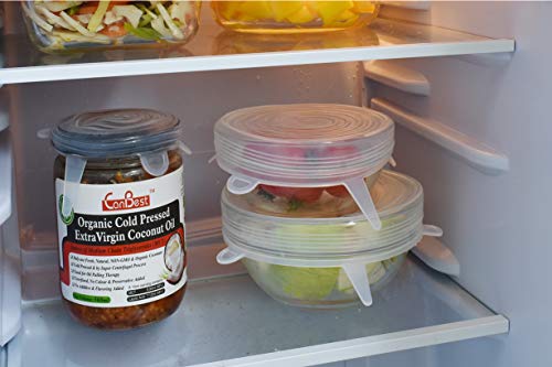 12 Pack Silicone Stretch Lids, rabofly Various Size Food Storage Covers Reusable Durable and Expandable for Keeping Food Fresh, Dishwasher and Refrigerator Safe