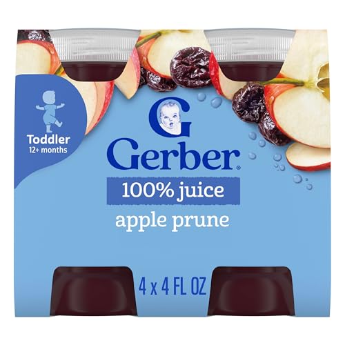 Gerber Apple Prune Juice, Toddler Juice, Toddler Drink, Baby Prune Juice, 12+ M…