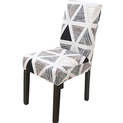HZDHCLH Chair Covers Slipcover Chair Cover Washable Softness for 4/6 PCs Elastic Installation Chair Protector (Corn Velvet-Grey, 4 PCS)