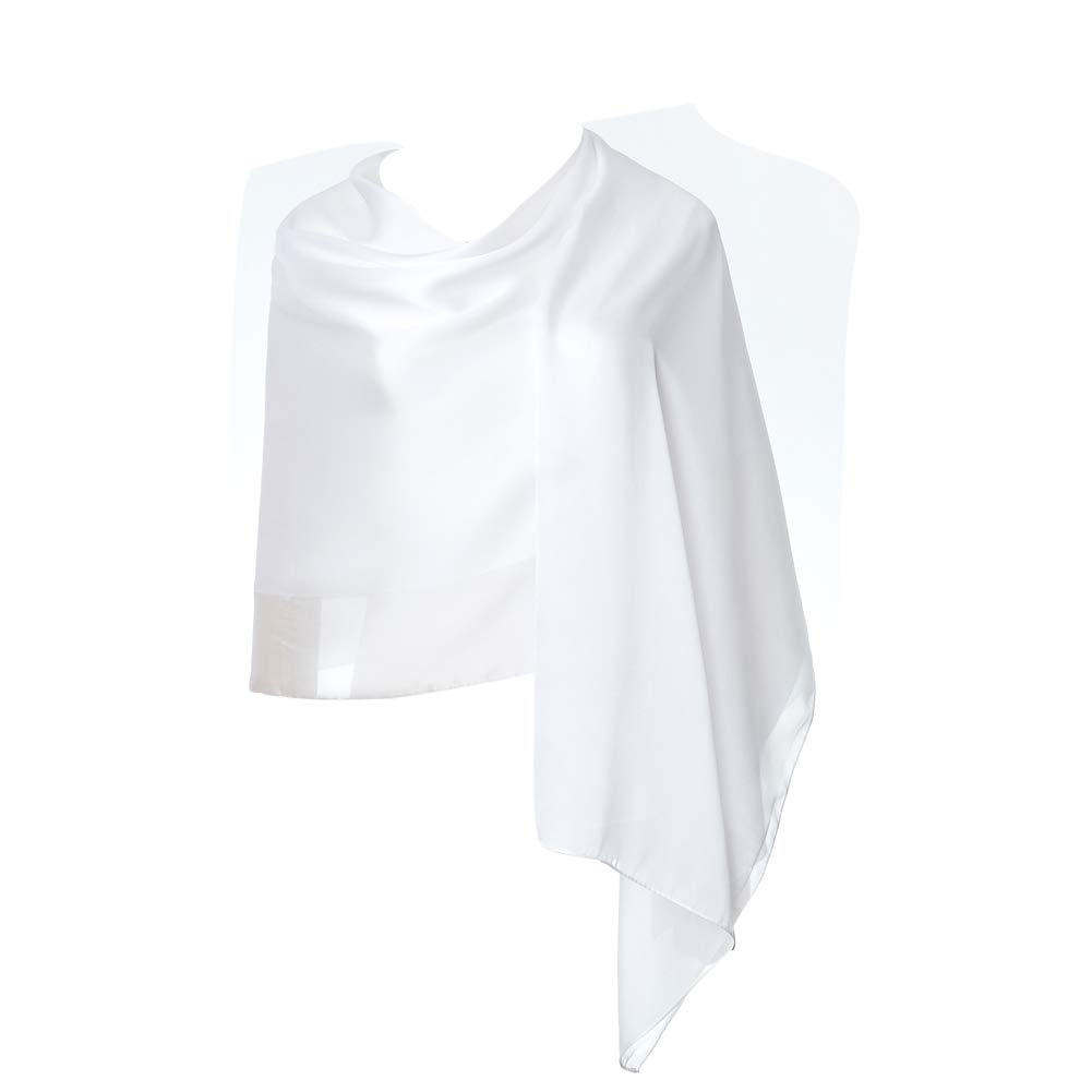 CYZLANN Women's Scarves 100% Silk Long Lightweight Scarfs for women(off white)